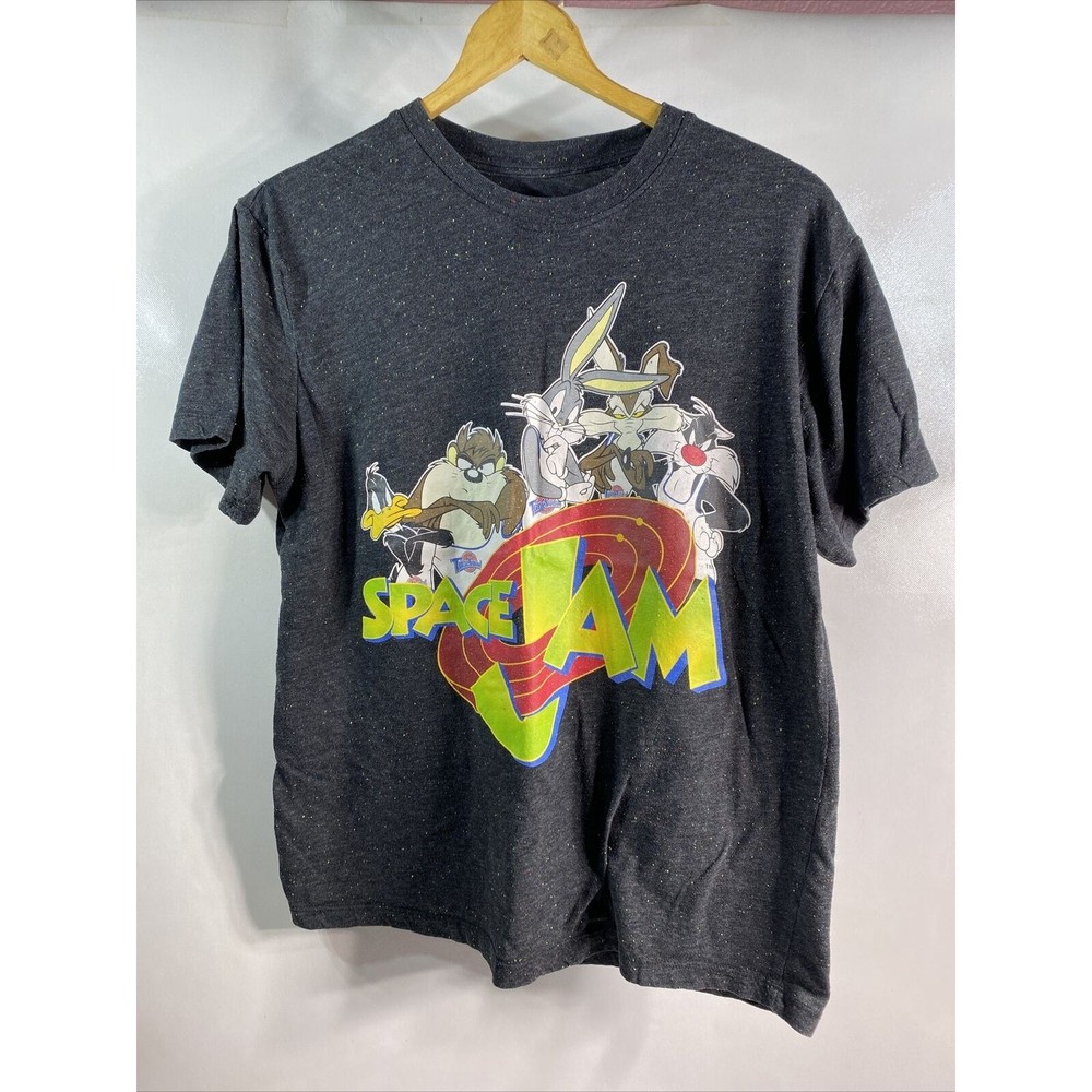 Space Jam Black Graphic Print Tee Men's Large 42-44 Short Sleeve