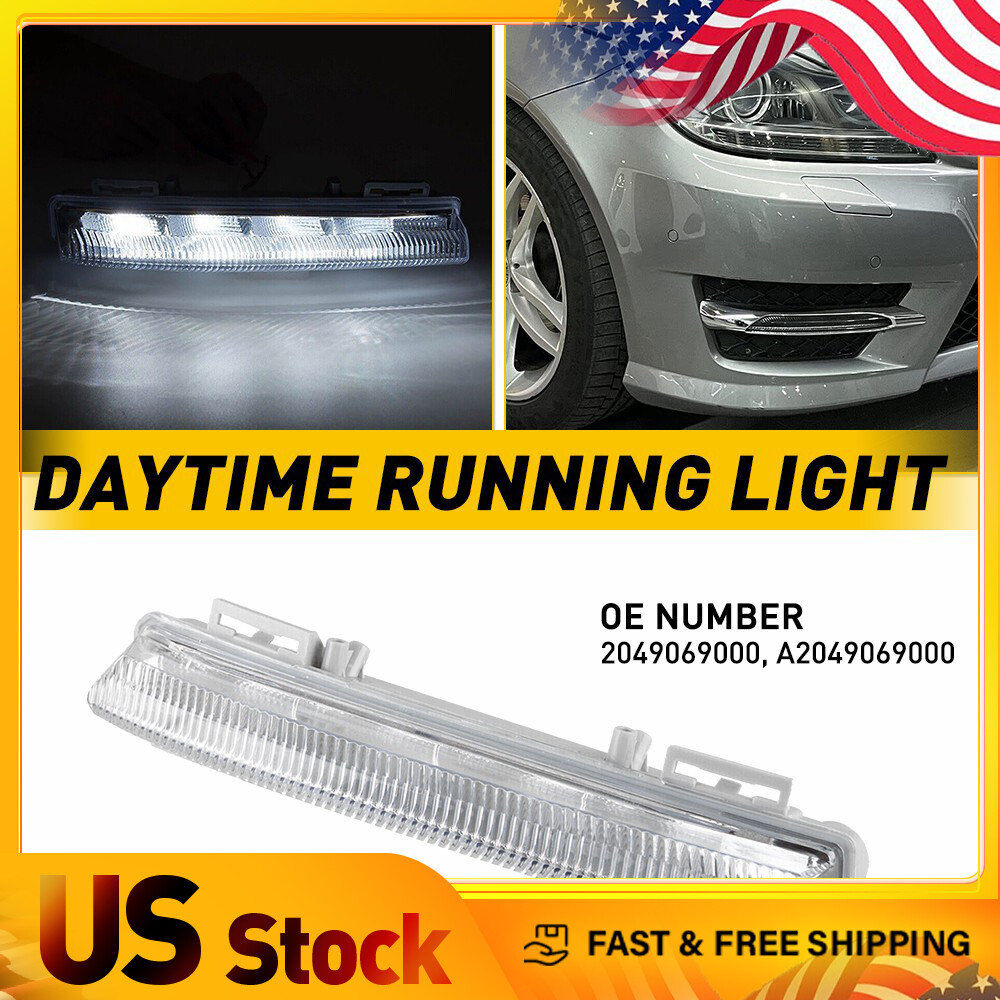 lens clear Daytime Running Fog Light LED For Fits Mercedes-Benz 2007-2014 ABS