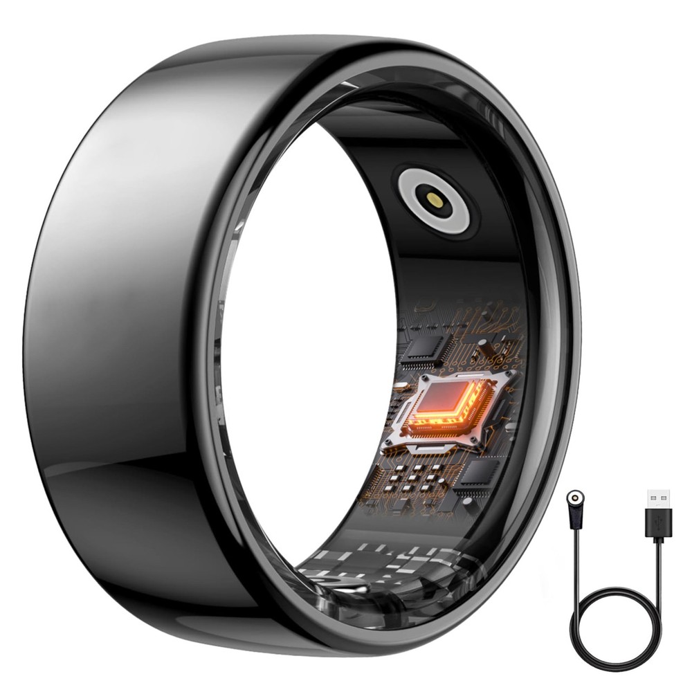 Smart Fitness Ring with Heart Rate & Blood Oxygen Monitor