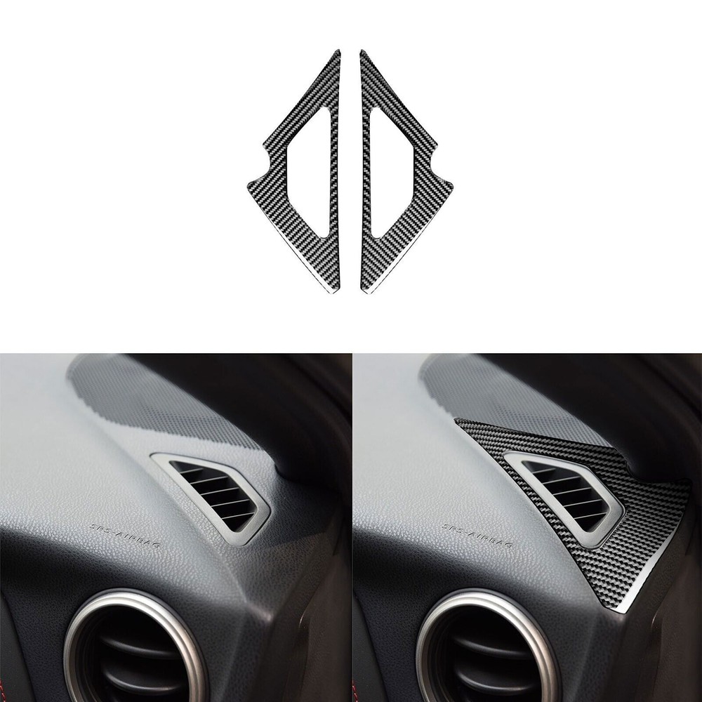 Real Carbon Fiber Dashboard Side Air Vent Outlet Cover For Toyota 86 BRZ 2016-20