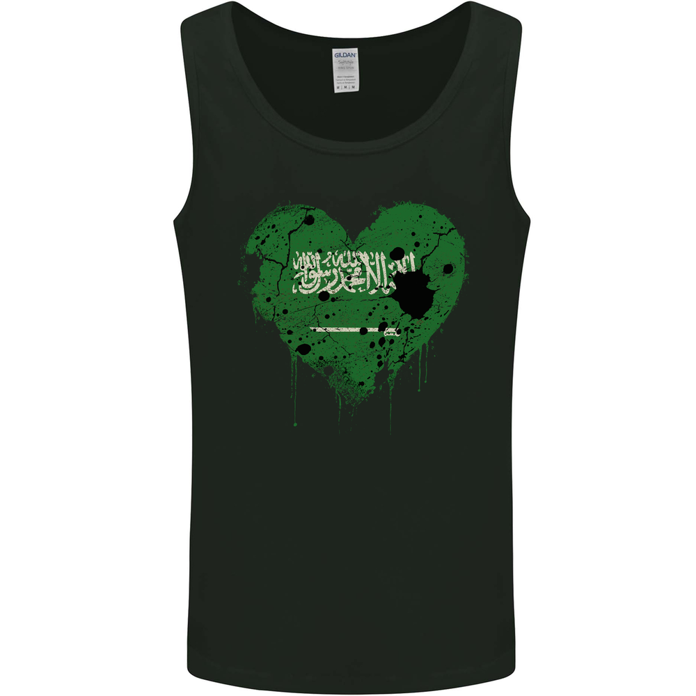 Love Saudi Arabia Flag Arabian Day Football Mens Vest Tank Top