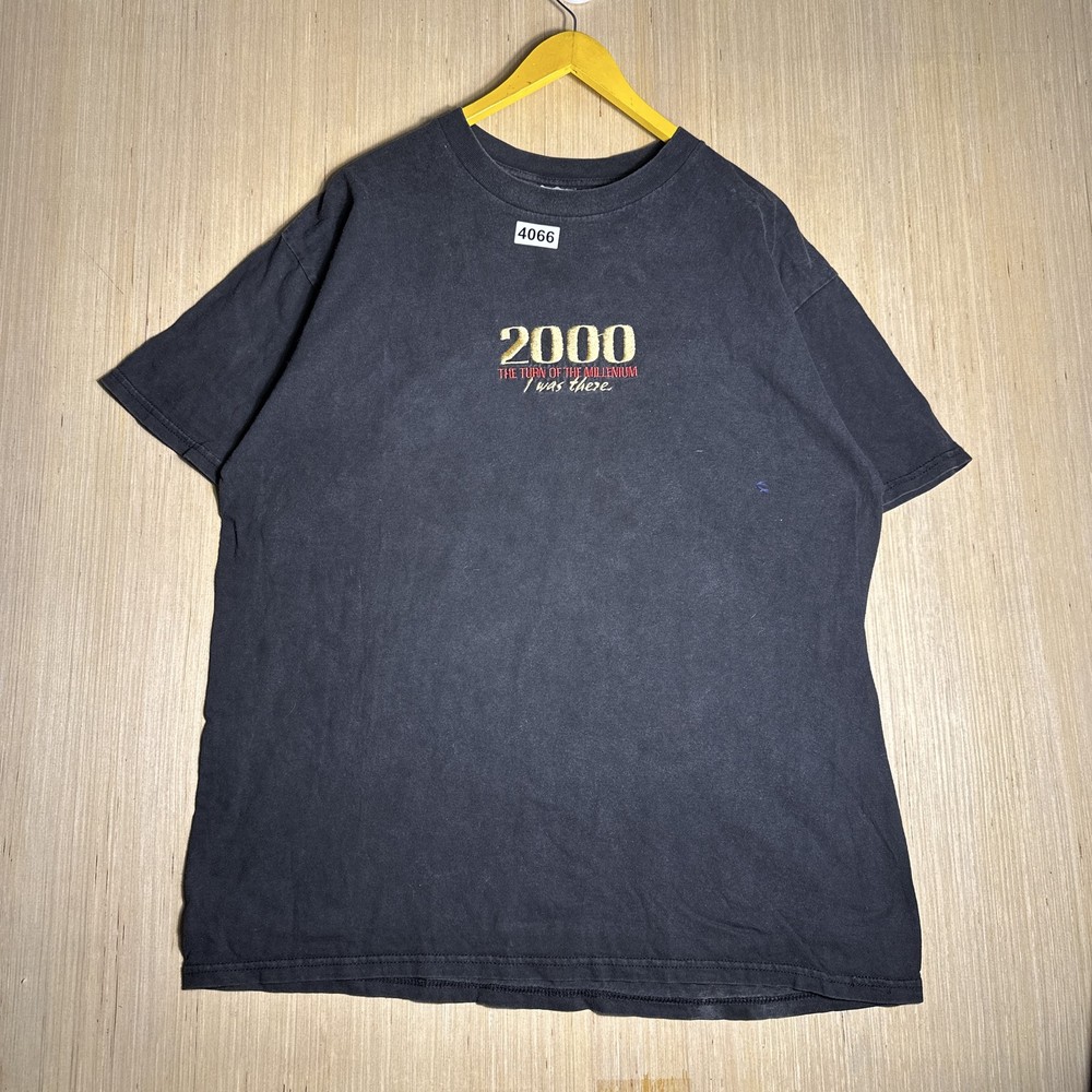 Vintage 90s The Turn Of The Millennium I Was There Black Shirt Large Men's