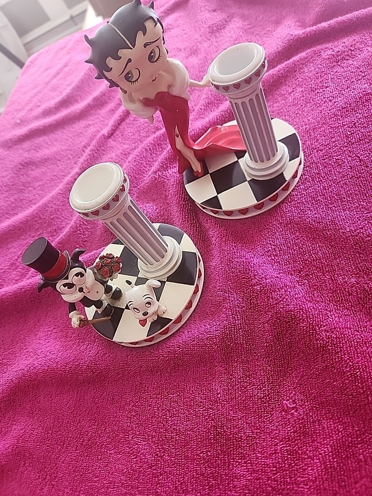 Vintage Betty Boop Enchanted Evening Danbury Mint Candlestick Holder with Broken Arm