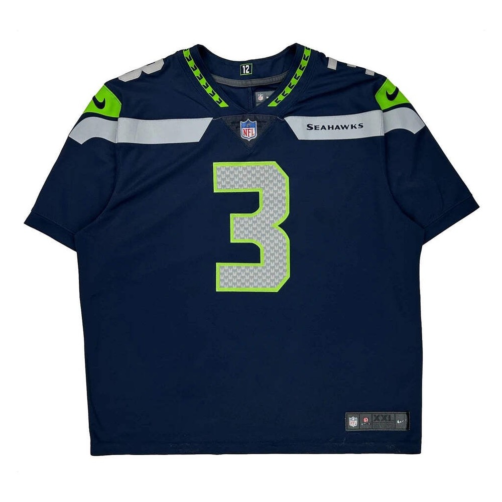 Seahawks Nike Nfl Football Jersey - 2XL Navy Polyester
