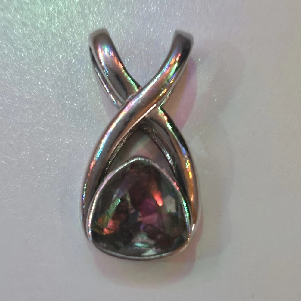 Vintage Lia Sophia Rainbow Mystic Fire Topaz Pendant