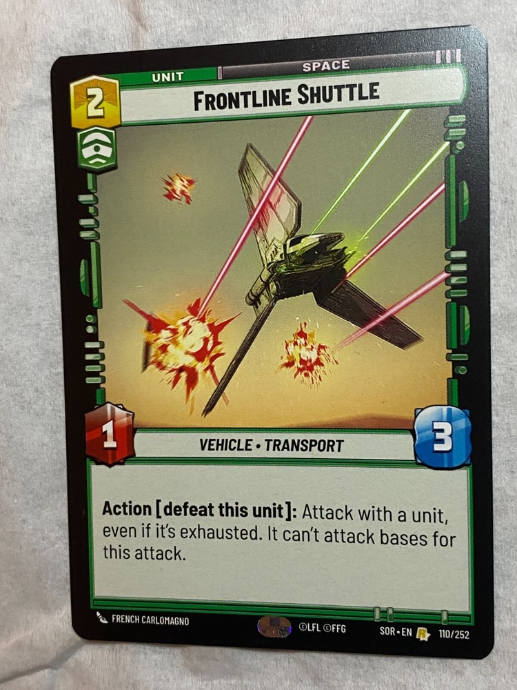 STAR WARS UNLIMITED TCG SoR FRONTLINE SHUTTLE Rare Card NM