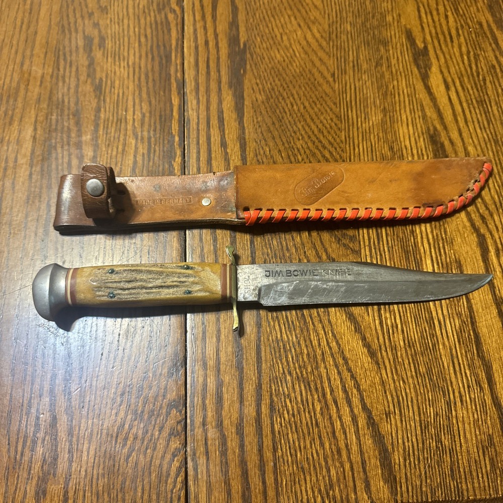 Vintage Jim Bowie 76hsKnife with Sheath