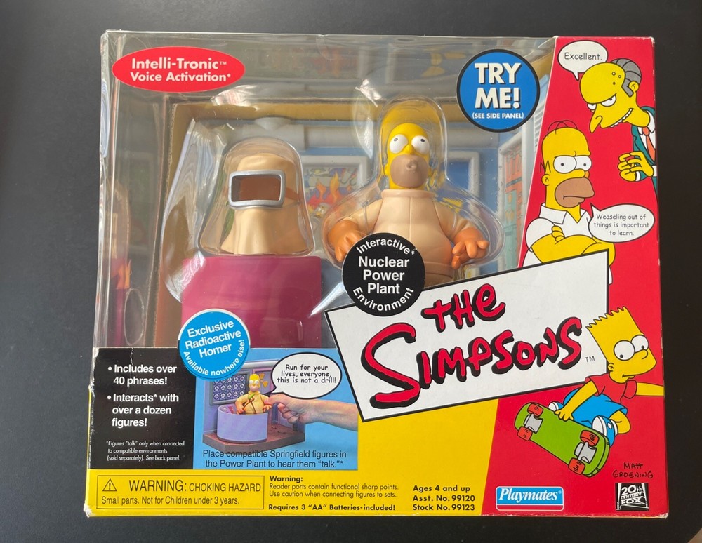 The Simpsons Interactive Figures Playmates Nuclear Power Plant Radioactive Homer