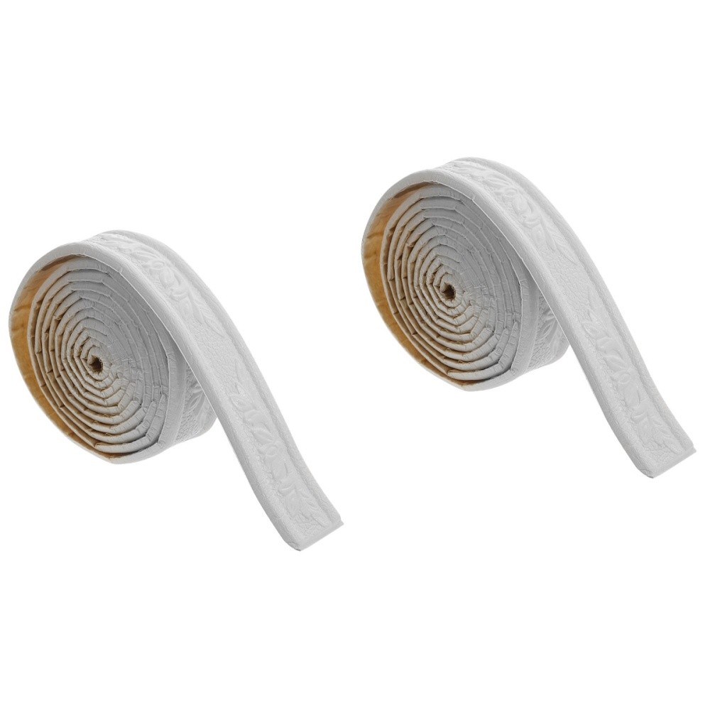 2 Rolls Waistline Sticker Wall Molding Trim Self-adhesive Edging Strip