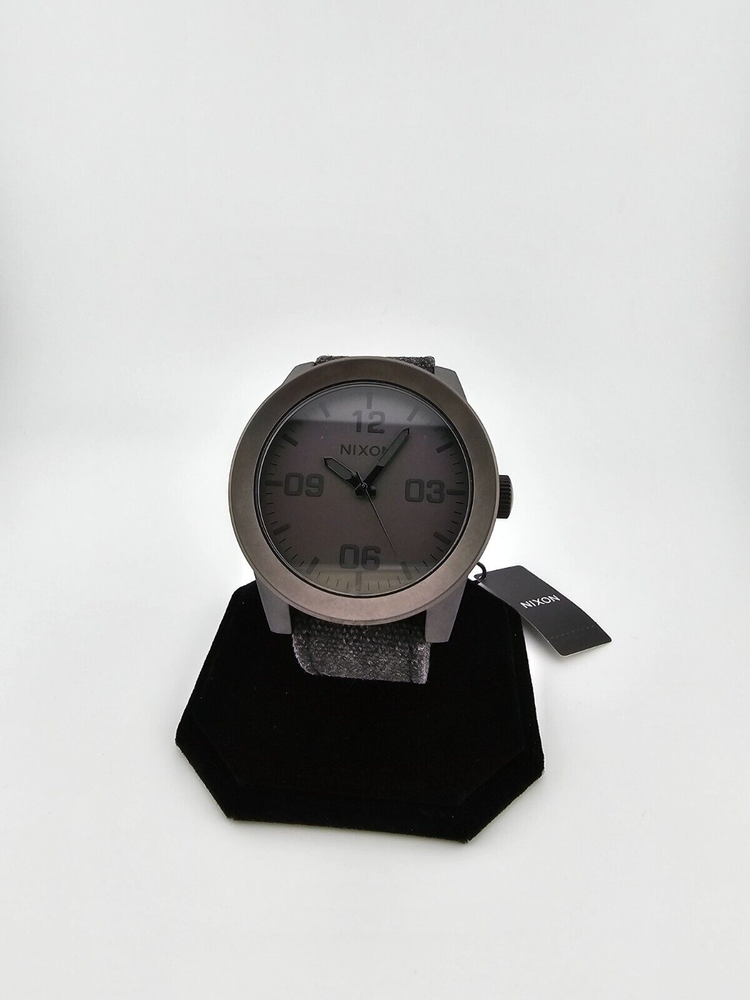 Nixon Corporal Gunmetal Dial Black Canvas Men's Watch - A243-1062