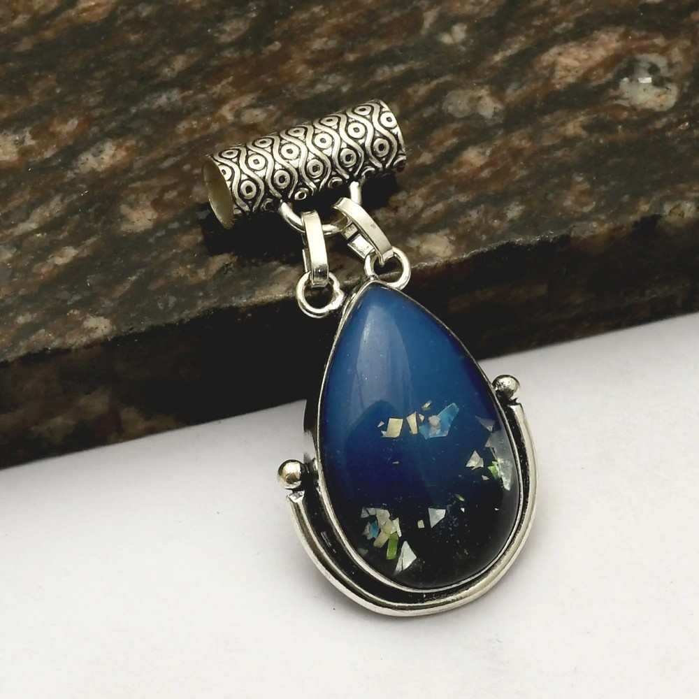 Doublet Opal Gemstone Ethnic Handmade Pendant Jewelry Gift For Women 2