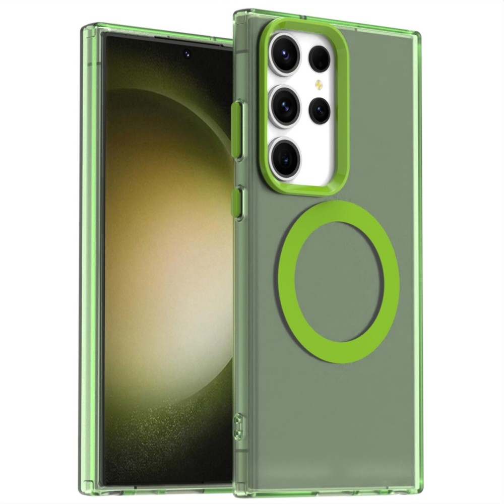 For Samsung Galaxy S24FE S23 Ultra Mag Safe Magnetic Shockproof Clear Case Cover