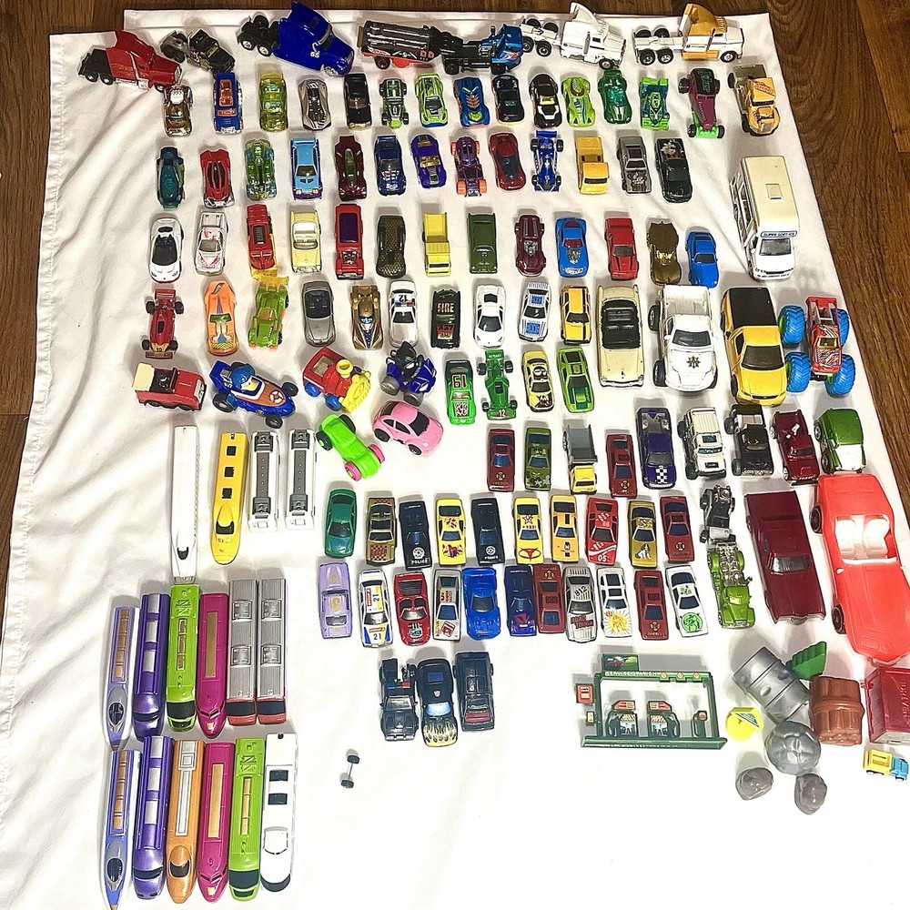 Huge Hot Wheels Matchbox Cars Trucks Semi Monster Big Lot Loose Die Cast Plastic