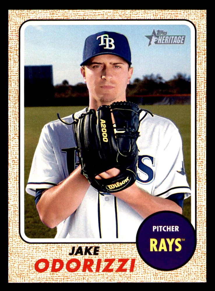 2017 Topps Heritage Jake Odorizzi SP #496 Tampa Bay Rays Baseball Card