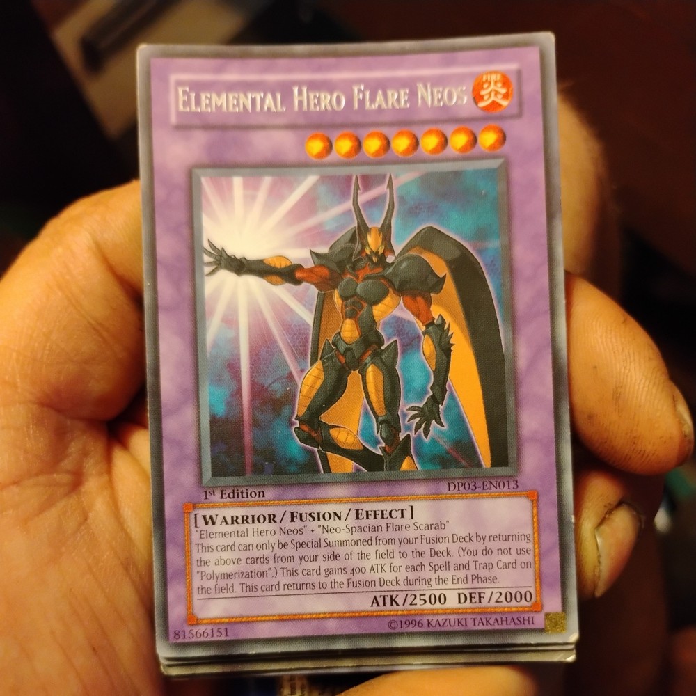 YuGiOh Elemental Hero Flare Neos 1st Edition Rare NM DP03-EN013
