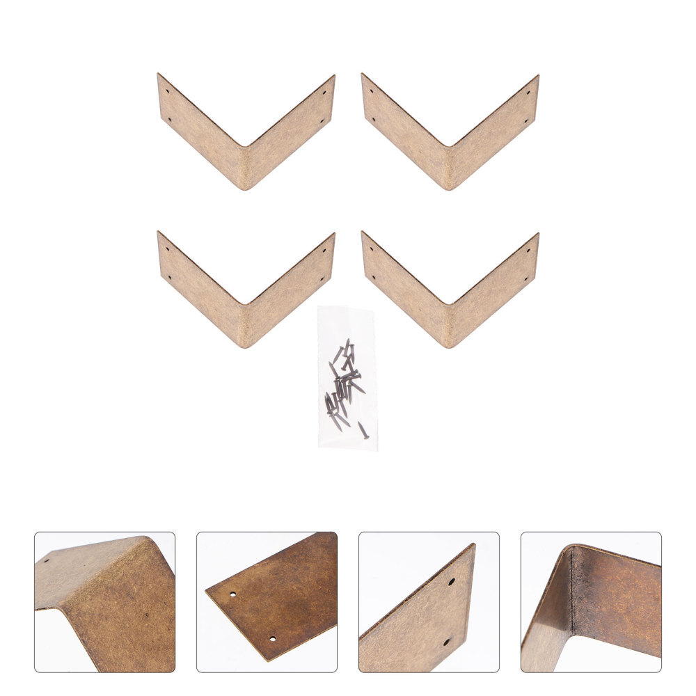 4 Pcs Hardware Brackets Hemming Door Fasteners Multipurpose