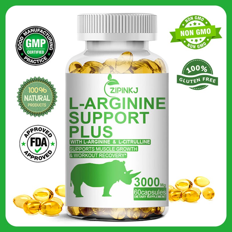 Nitric Oxide Booster L-Arginine, L-Citrulline 3000mg 60 Caps HIGHEST POTENCY