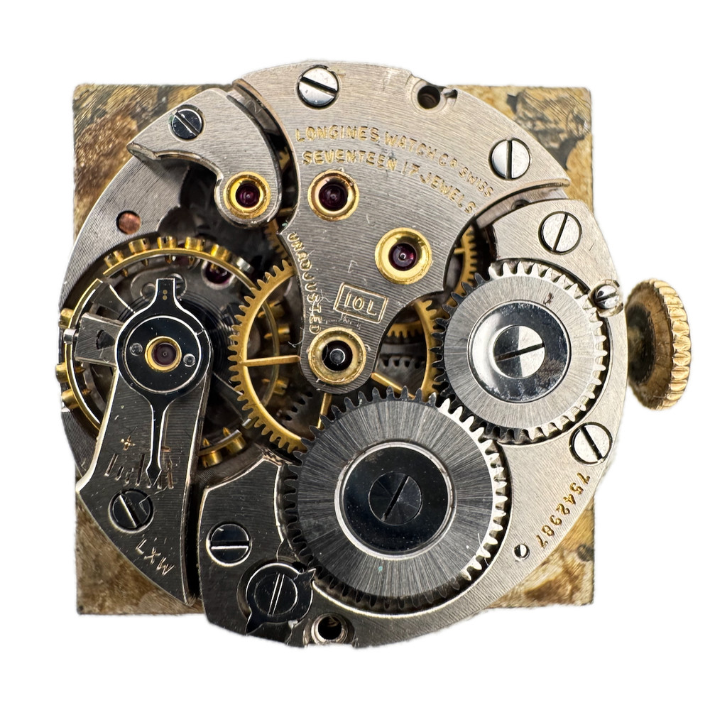 Vintage 23.5mm Longines Roman Mechanical Men's Wristwatch Movement 10L fParts