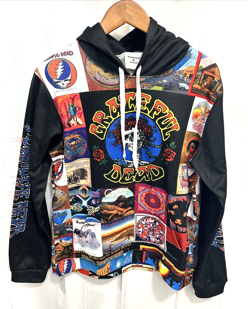 Grateful Dead All Over Print Bear Hoodie in Mens Small Womens Medium