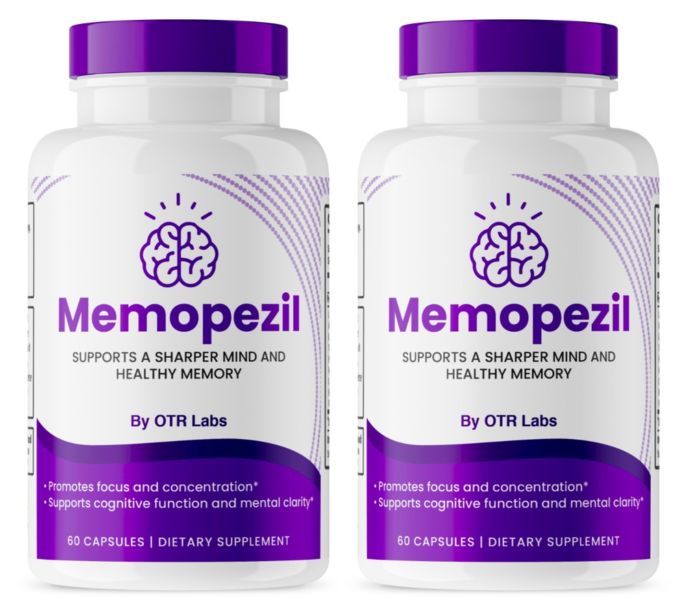 Memopezil Brain Pills, Memo Pezil for Mind & Memory 120 Capsules 2 Bottles
