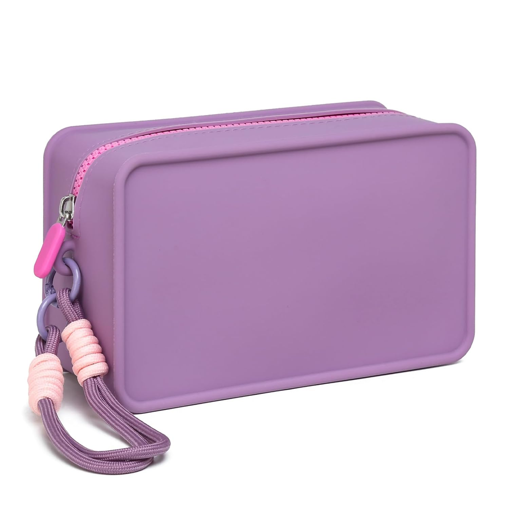 Travistar Large Silicone Travel Makeup Bag - Spacious Waterproof Cosmetic Pouch for Toiletries