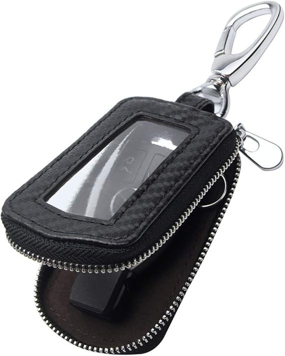 Universal Genuine Leather Key Case Car Smart fob Cover Keychain for Remote Ke...