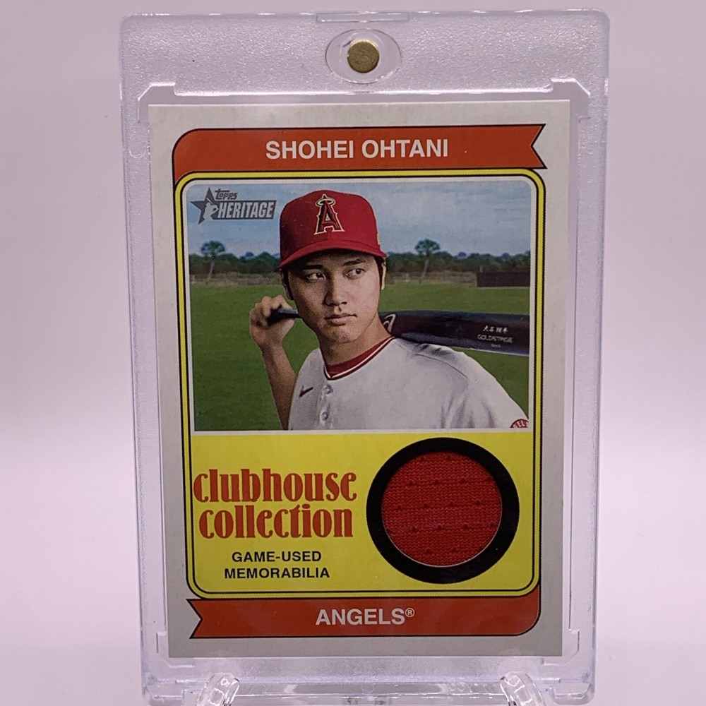 2023 Topps Heritage Clubhouse Collection Relics Shohei Ohtani Memorabilia Card