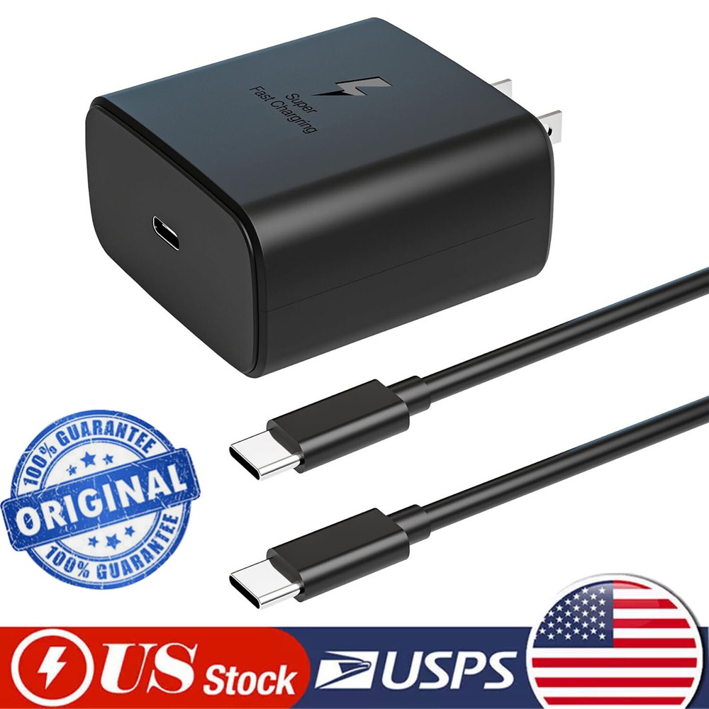45W Super Fast USB C Wall Charger for Samsung Galaxy S23 S24 S25 Ultra