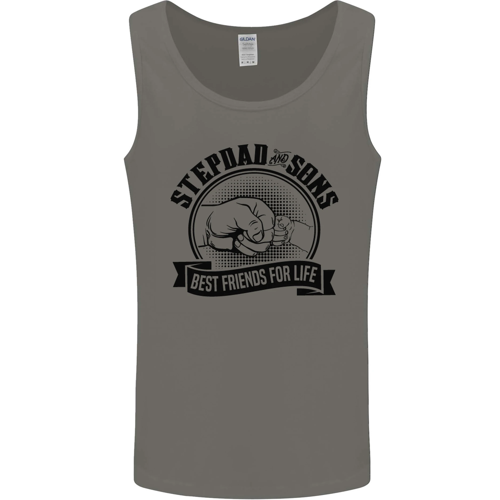 Stepdad Sons Best Friends Fathers Day Gift Mens Vest Tank Top  