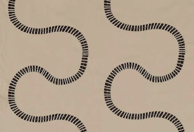 HARLEQUIN SCION CURTAIN FABRIC DESIGN Michi 4.8 METRES  EMBROIDERED/APPLIQUED