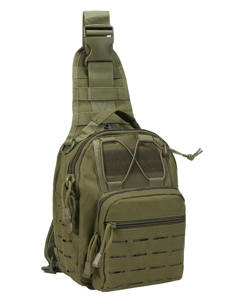 Tactical 1000D Waterproof Military Sling Backpack with Chest Strap