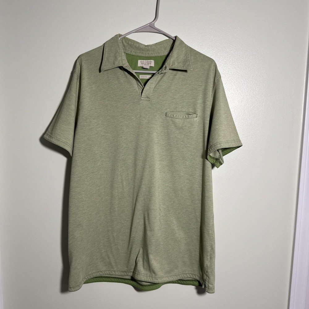 Banana Republic Men’s Polo Shirt Sz XL Fitted Pima Cotton green Short Sleeves