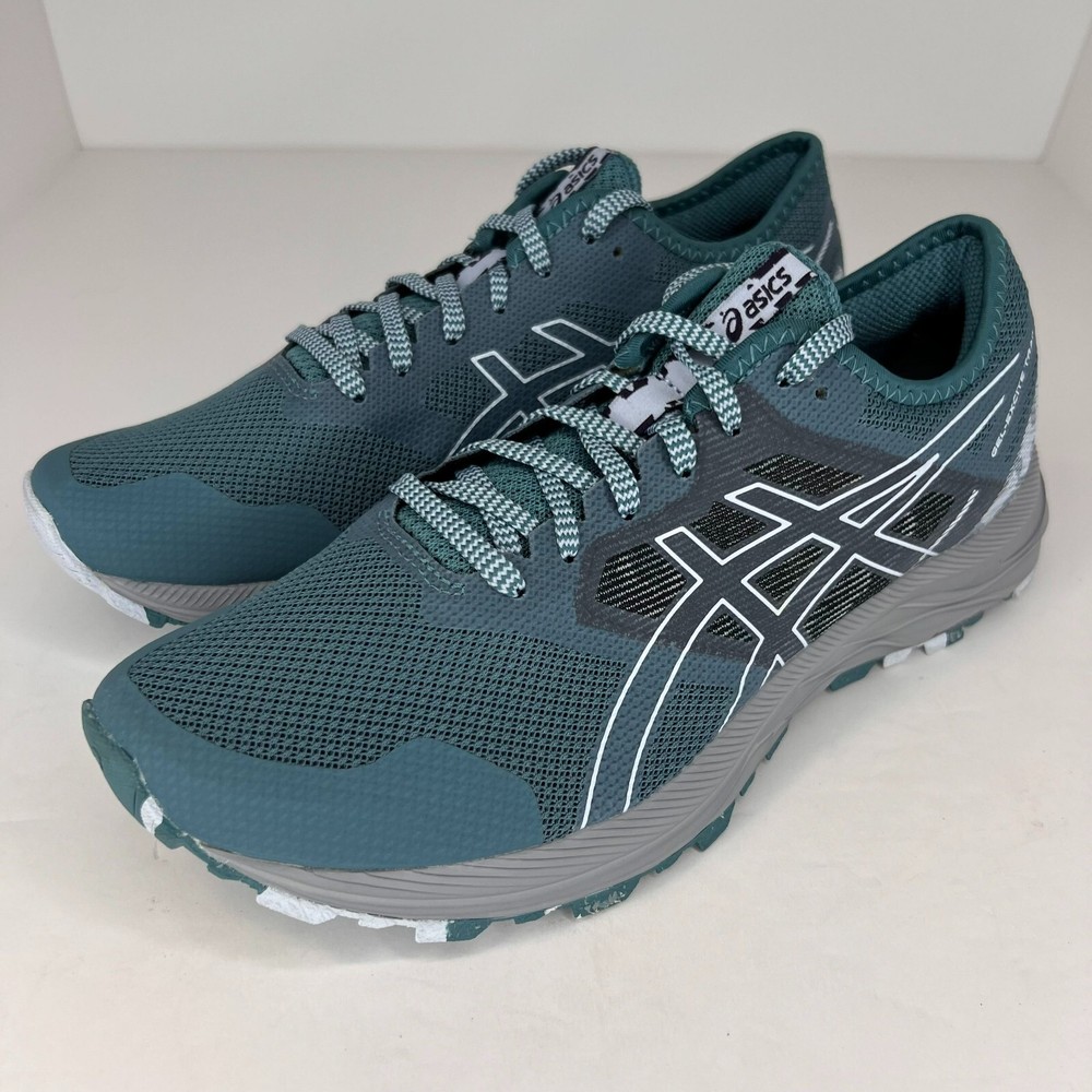 Asics Womens F130722 Green White Digital Camo AmpliFoam Size 9.5 Athletic Shoes