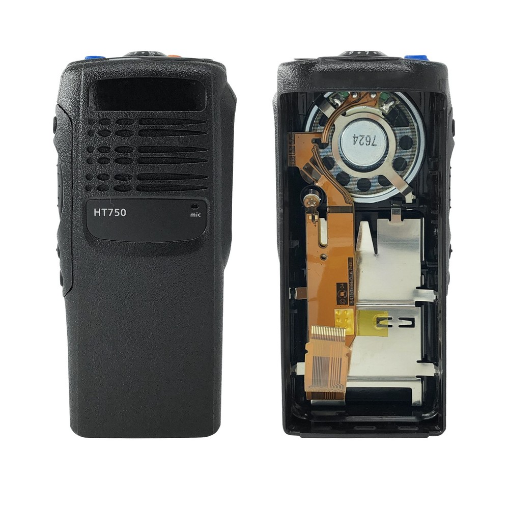 New Black Replacement Front Housing Kit With Speaker For HT750 Portable Radios