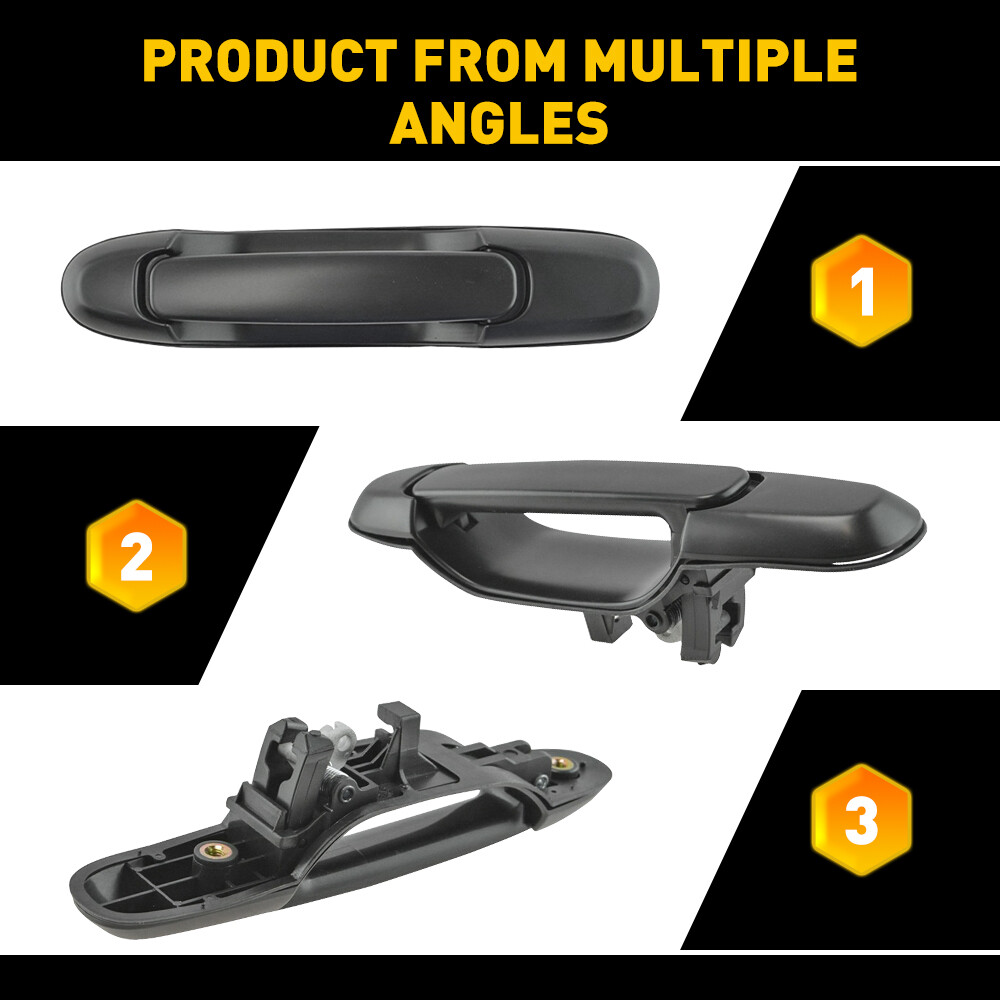 Door Handle Rear Door Right or Left Sliding for Toyota 1998-2003 Sienna Black