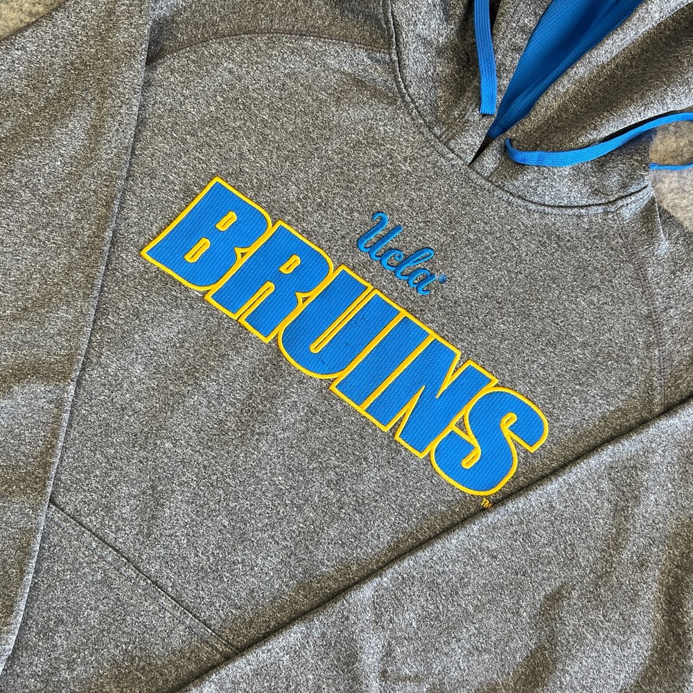 UCLA Bruins Champion Elite Hoodie Mens Small Gray Basketball NCAA