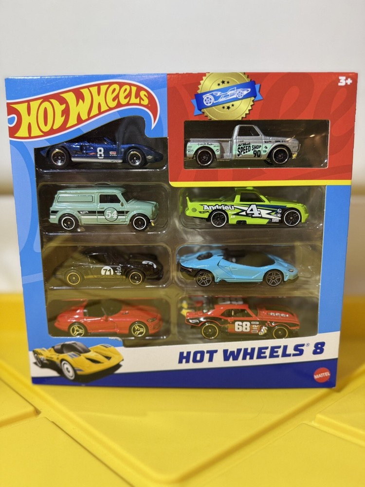 2024 Hot Wheels 8 Pack Ford GT, Lamborghini, Dodge Viper, Porsche, Challenger