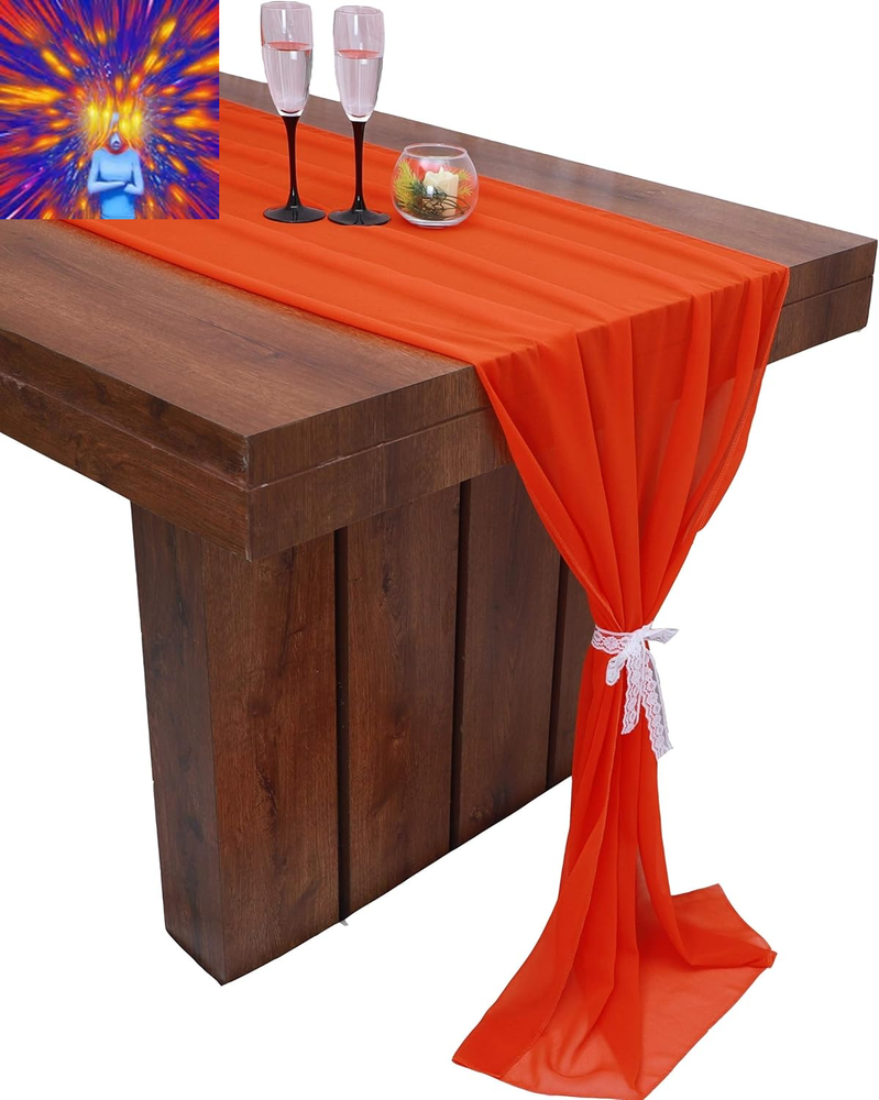 Parfair Desssin 10Ft Chiffon Bridal Shower Decorations Table Runner Wedding Cent