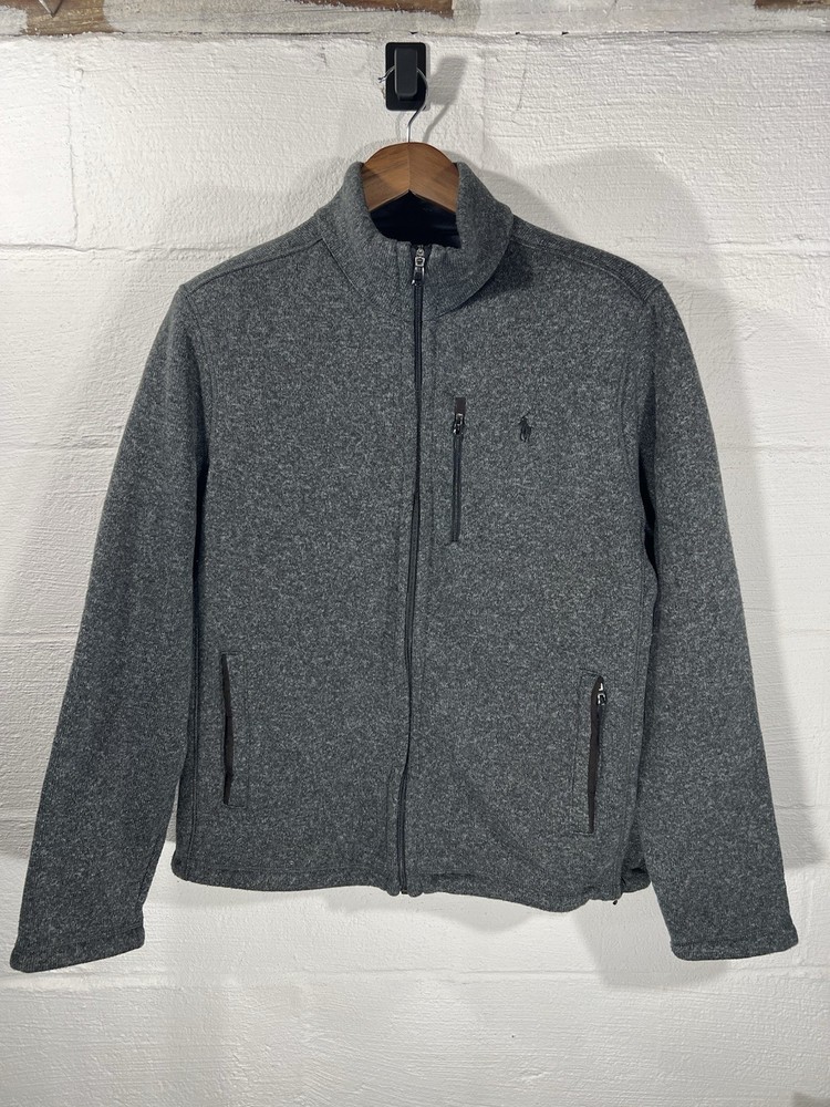 Polo Ralph Lauren Performance Gray Fleece Full Zip Jacket for Men Size Large