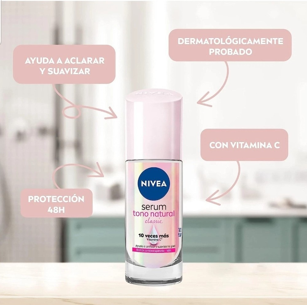 NIVEA Tono Natural Antiperspirant Roll-On Deodorant 40ml with Free Shipping
