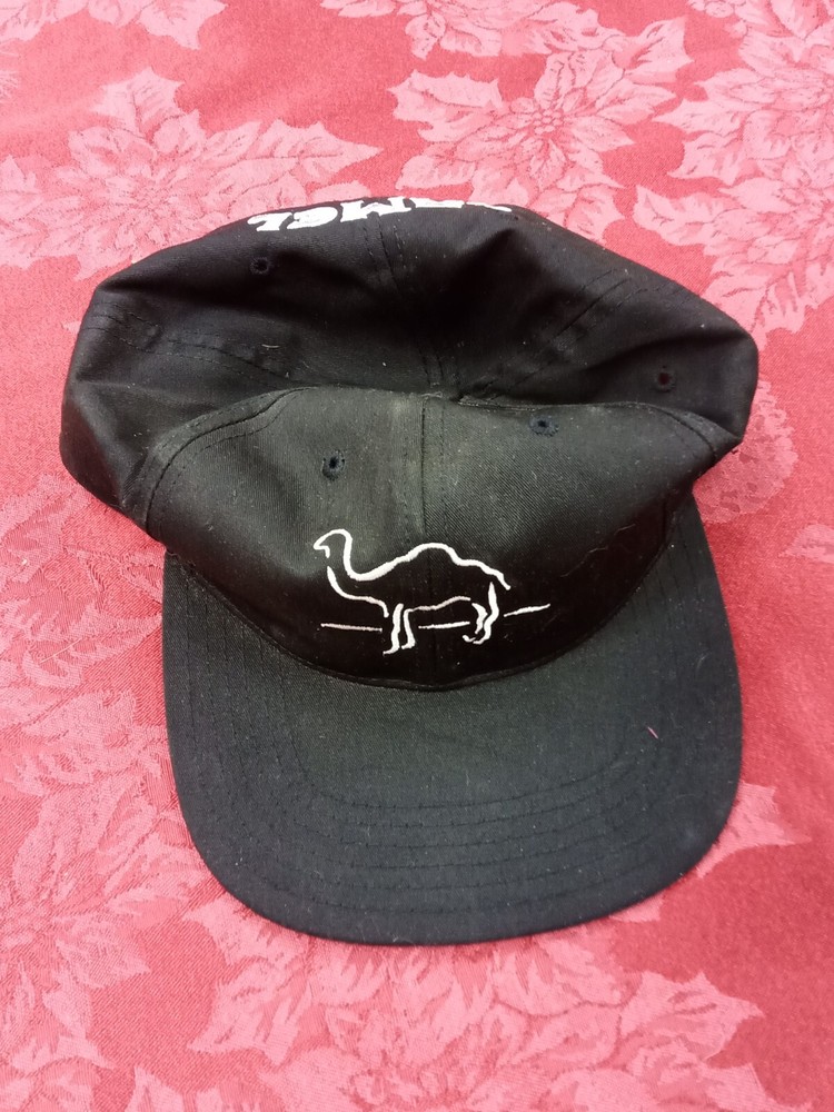 Vintage Camel Cigarettes Snapback Hat Black Baseball Cap Smoking Adjustable