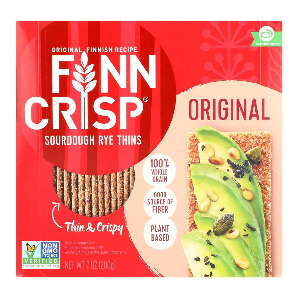 Sourdough Rye Thins, Original Crispbread, 7 Ounce Boxes (Pack of 9)