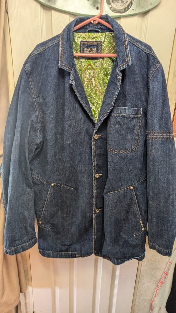 Vintage Marithe + Francois Girbaud Denim Jacket Size XXXL 100% Cotton Dark Wash
