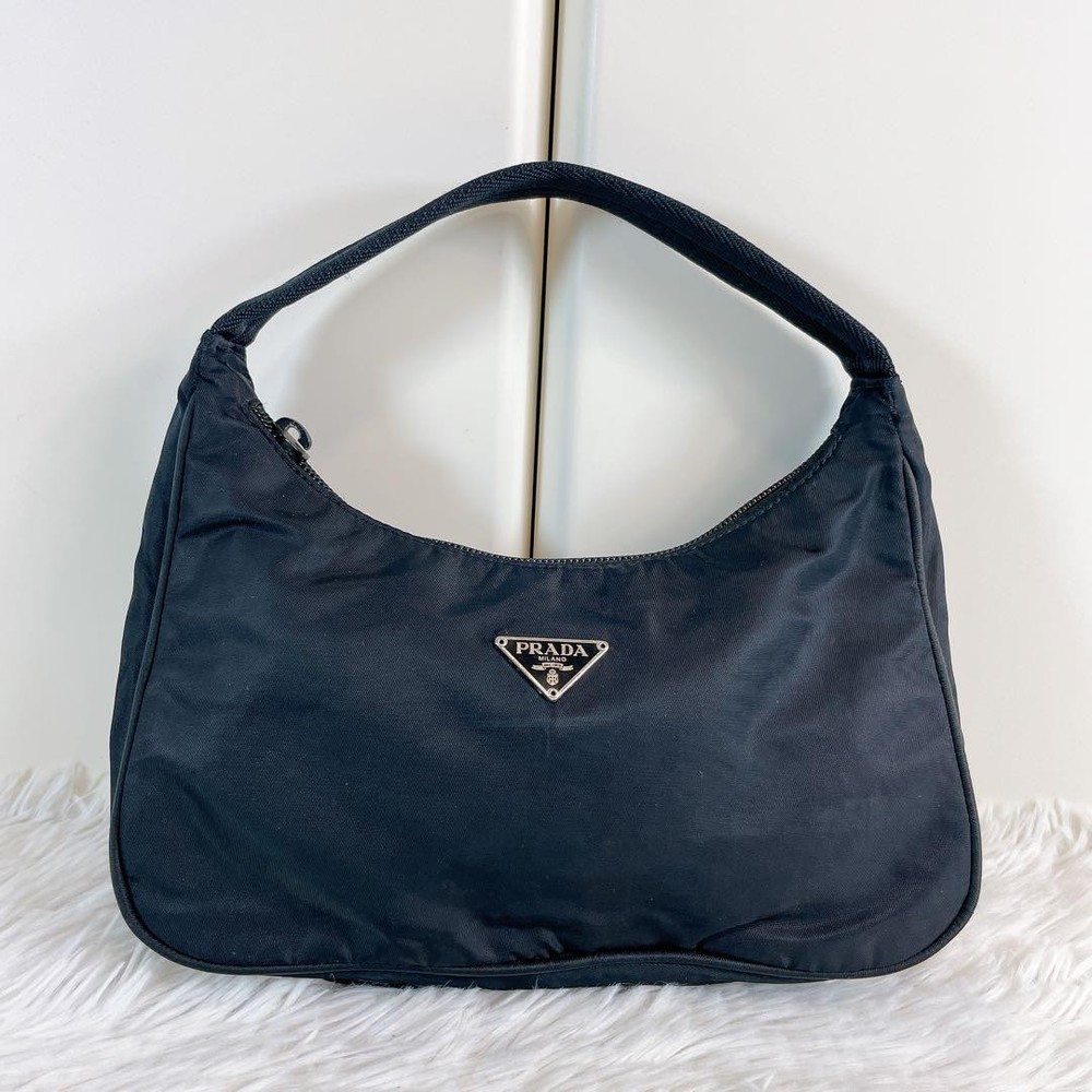 Prada Mini Nylon Bag Durable Compact Womens Handbag