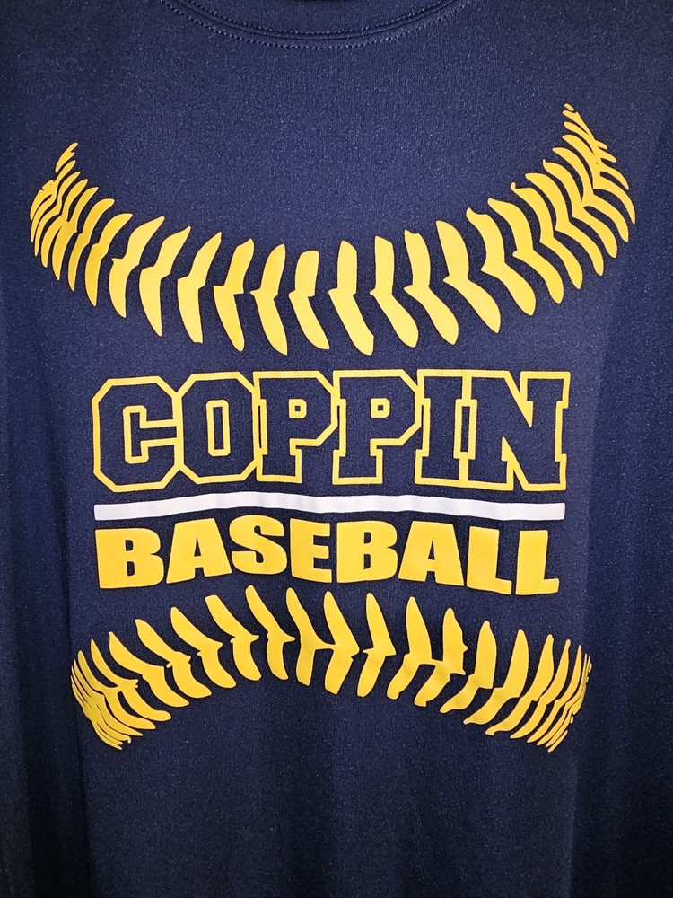Coppin State University Baseball Medium Mens Blue Graphic Logo Tshirt NCAA