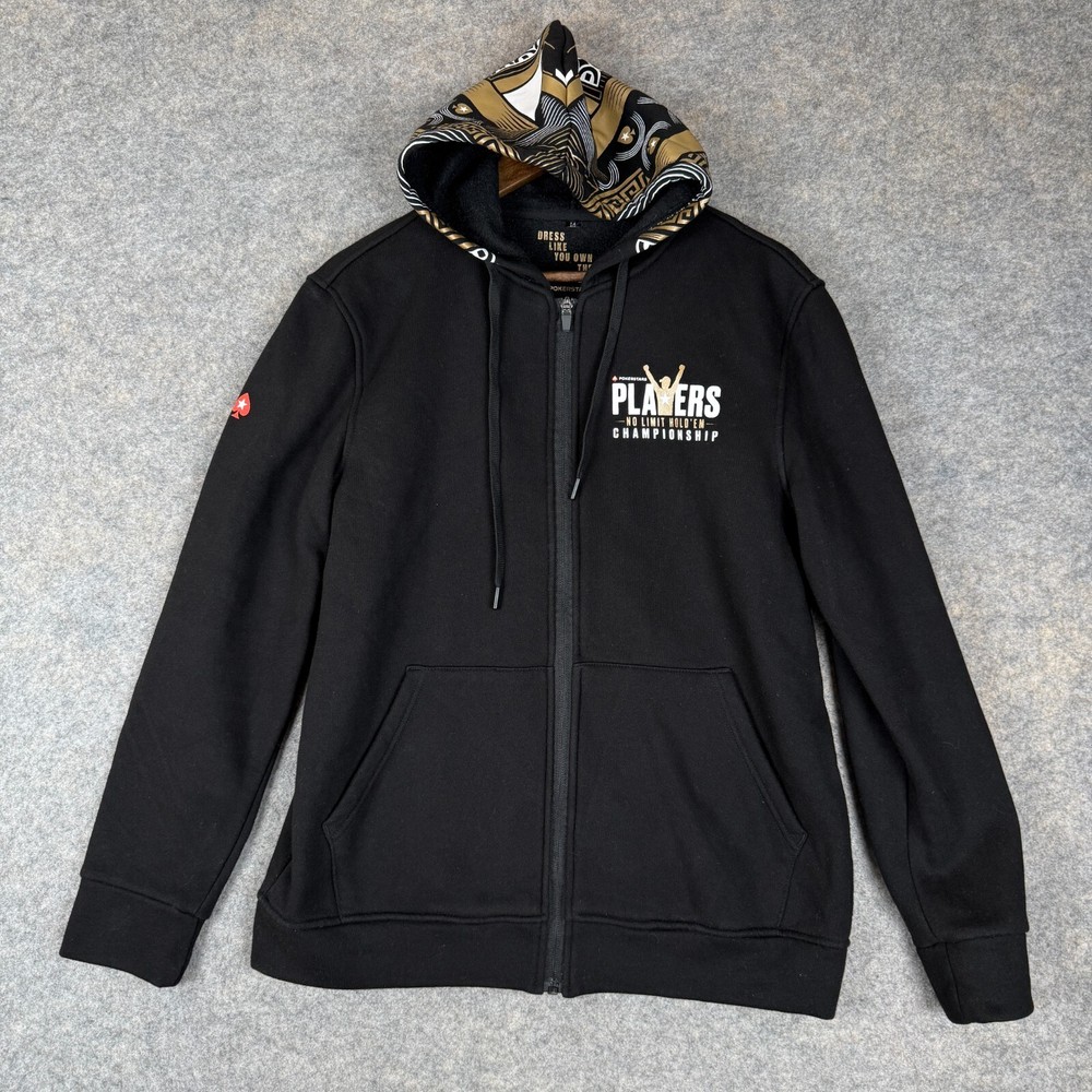 Мужская толстовка с капюшоном на молнии Poker Stars No Limit Hold 'Em Players Championship средний размер