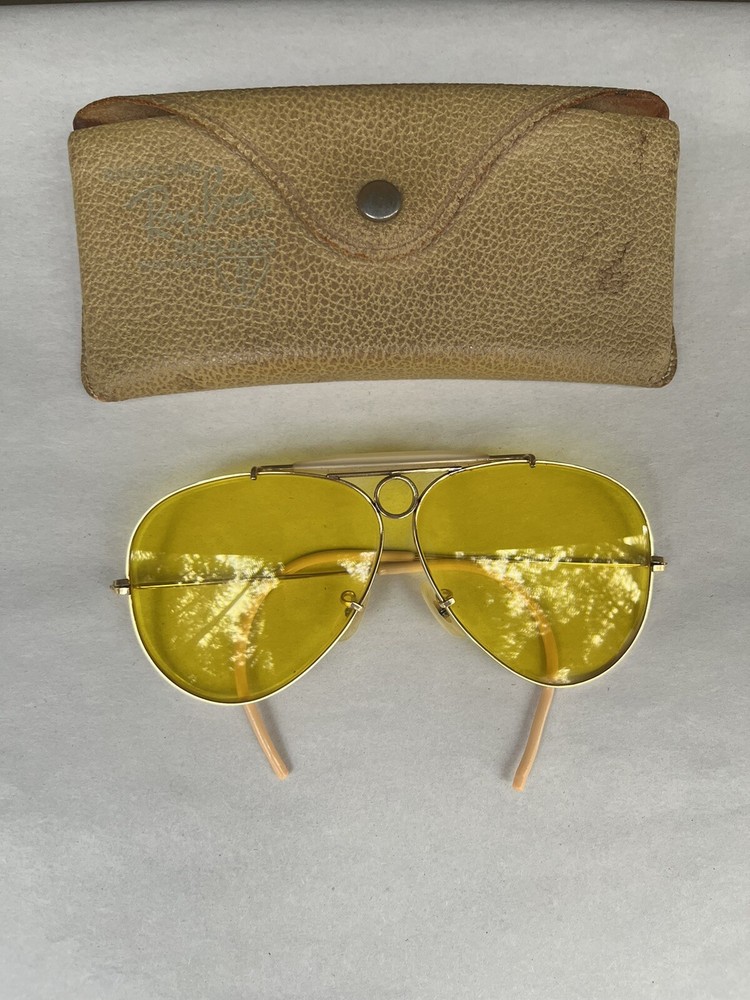 Vintage B&L RAY-BAN USA 1/10 12K GF KALICHROME SHOOTER Aviator Sunglasses W/Case