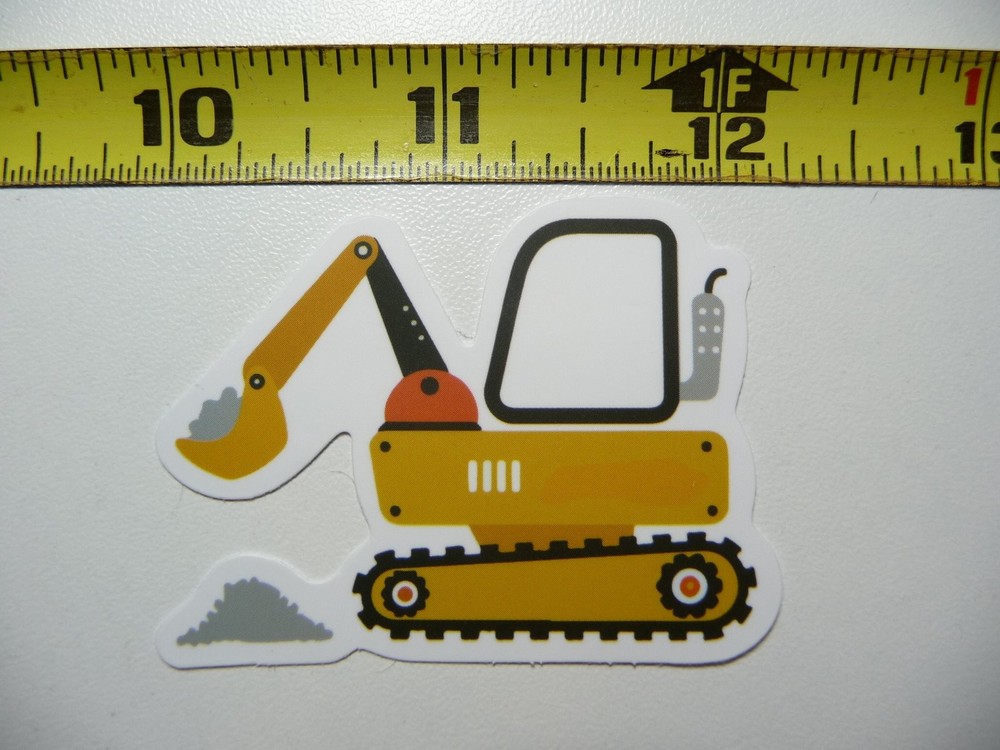 Cartoony Left Scoop Loader Decal Sticker for Construction Vehicles Fun Design