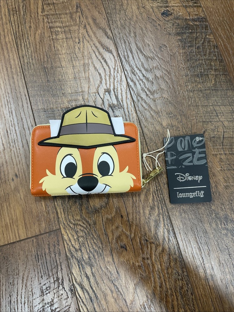 Loungefly Disney Chip & Dale Cosplay Zip Around Wallet New Rescue Rangers NWT