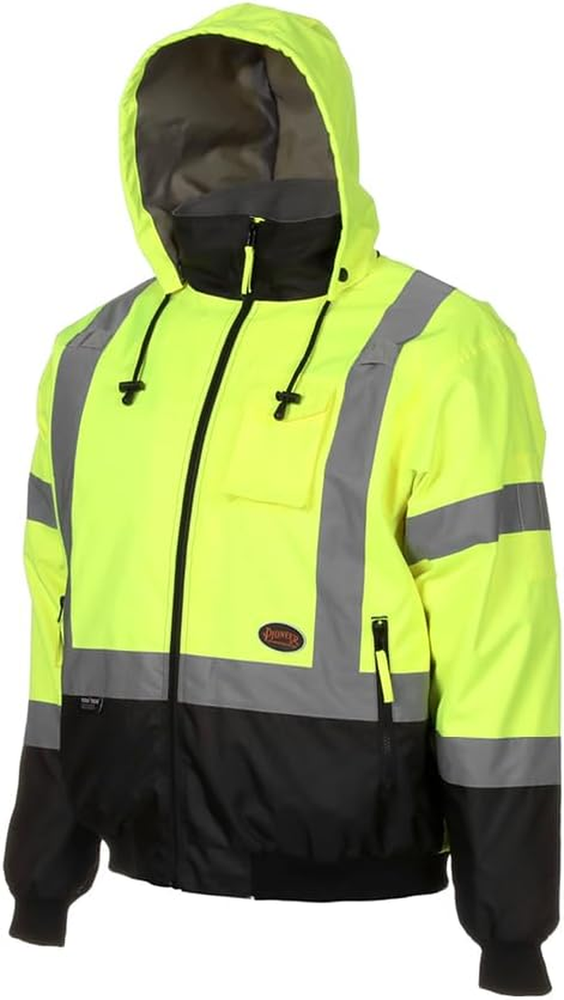 High Visibility Waterproof ANSI Class 3 Safety Bomber Jacket for Men